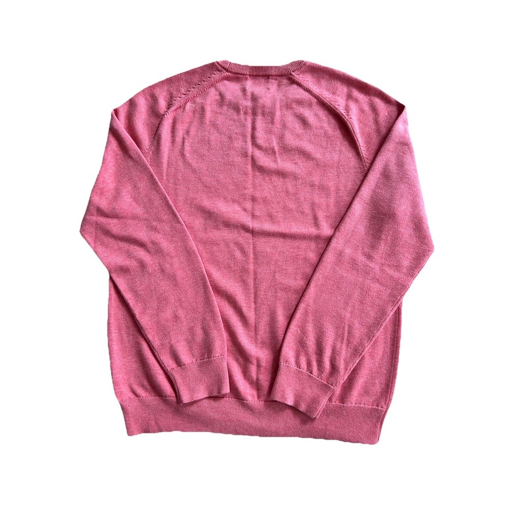Brooks Brothers Men's Red Fleece‎ Sweater With Logo Size Medium Peach Color - Picture 2 of 8